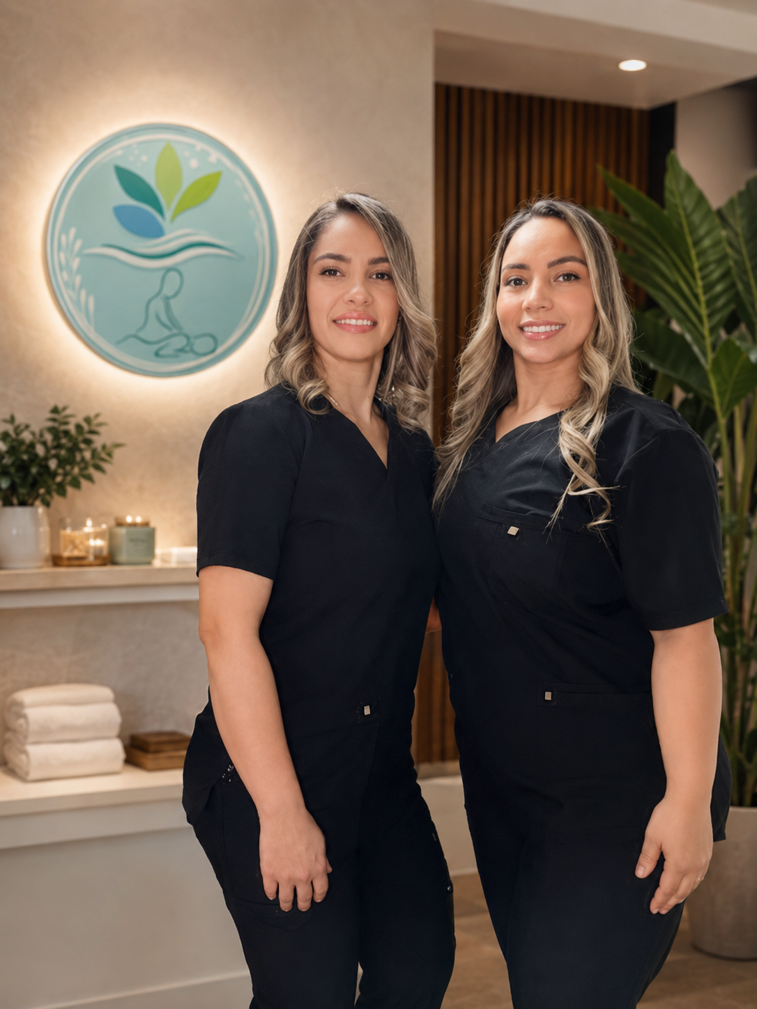 Hillary and Sandra, professional spa therapists at Massage S&H